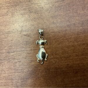 Sitting Dog Pendant 14k Gold